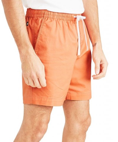 Men's Playa Straight-Fit Stretch Drawstring Shorts Orange $14.28 Shorts