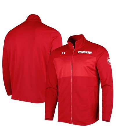 Men's Red Wisconsin Badgers Knit Warm-Up Full-Zip Jacket $47.30 Jackets