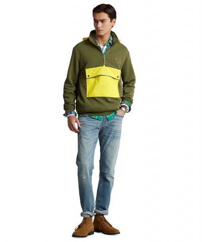 Men's Water-Repellent Hybrid Hoodie Green $40.11 Sweatshirt