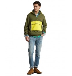 Men's Water-Repellent Hybrid Hoodie Green $40.11 Sweatshirt