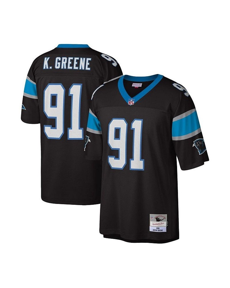 Men's Kevin Greene Black Carolina Panthers Big and Tall 1996 Retired Player Replica Jersey $64.60 Jersey