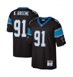 Men's Kevin Greene Black Carolina Panthers Big and Tall 1996 Retired Player Replica Jersey $64.60 Jersey