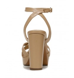 Mallory Ankle Strap Sandals Tan/Beige $42.00 Shoes