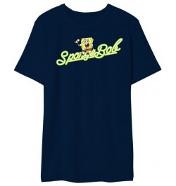 Spongebob Coffee Break Men's Graphic T-Shirt Blue $16.45 T-Shirts