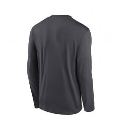 Men's Anthracite Cleveland Guardians Icon Legend Performance Long Sleeve T-shirt $31.34 T-Shirts