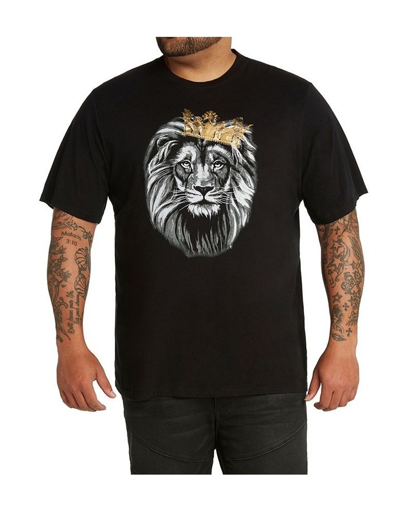 MVP Collections Men's Big & Tall MVP Logo Lion King Tee Black $33.81 T-Shirts