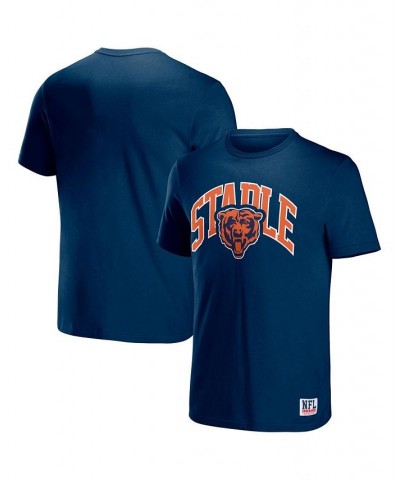 Men's NFL X Staple Navy Chicago Bears Lockup Logo Short Sleeve T-shirt $16.00 T-Shirts