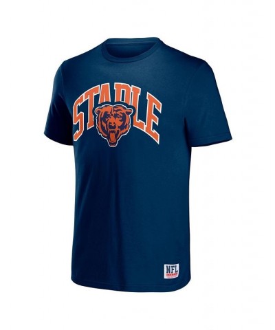 Men's NFL X Staple Navy Chicago Bears Lockup Logo Short Sleeve T-shirt $16.00 T-Shirts