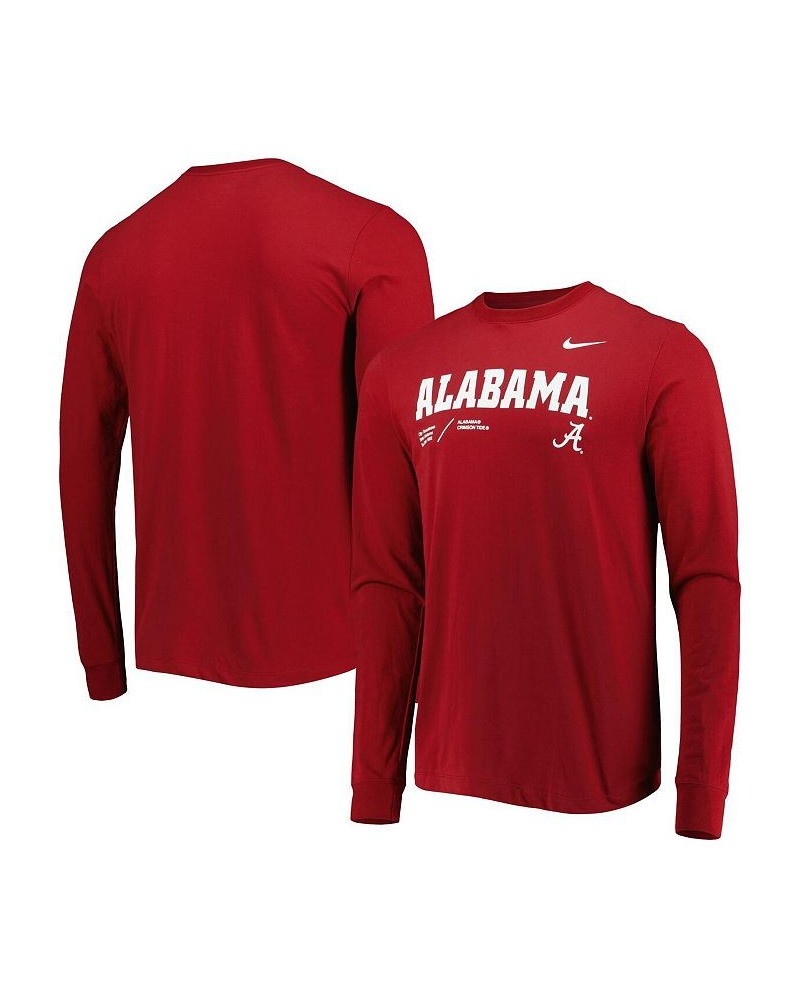 Men's Crimson Alabama Crimson Tide Team Practice Performance Long Sleeve T-shirt $27.49 T-Shirts