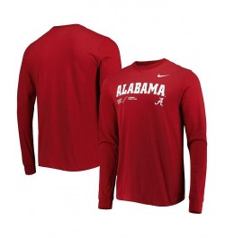 Men's Crimson Alabama Crimson Tide Team Practice Performance Long Sleeve T-shirt $27.49 T-Shirts