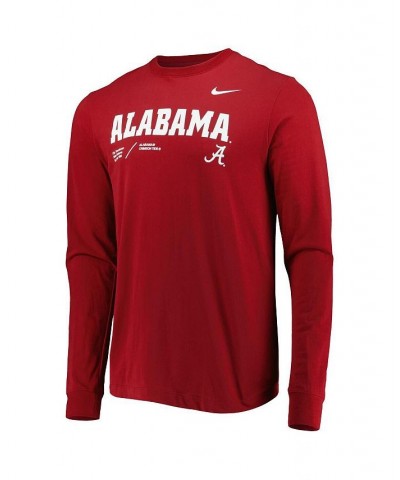 Men's Crimson Alabama Crimson Tide Team Practice Performance Long Sleeve T-shirt $27.49 T-Shirts