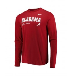 Men's Crimson Alabama Crimson Tide Team Practice Performance Long Sleeve T-shirt $27.49 T-Shirts