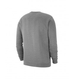 Men's Heather Gray Brazil National Team Lockup Club Pullover Sweatshirt $36.75 Sweatshirt