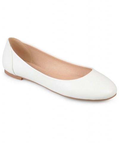 Women's Comfort Kavn Flats White $36.80 Shoes