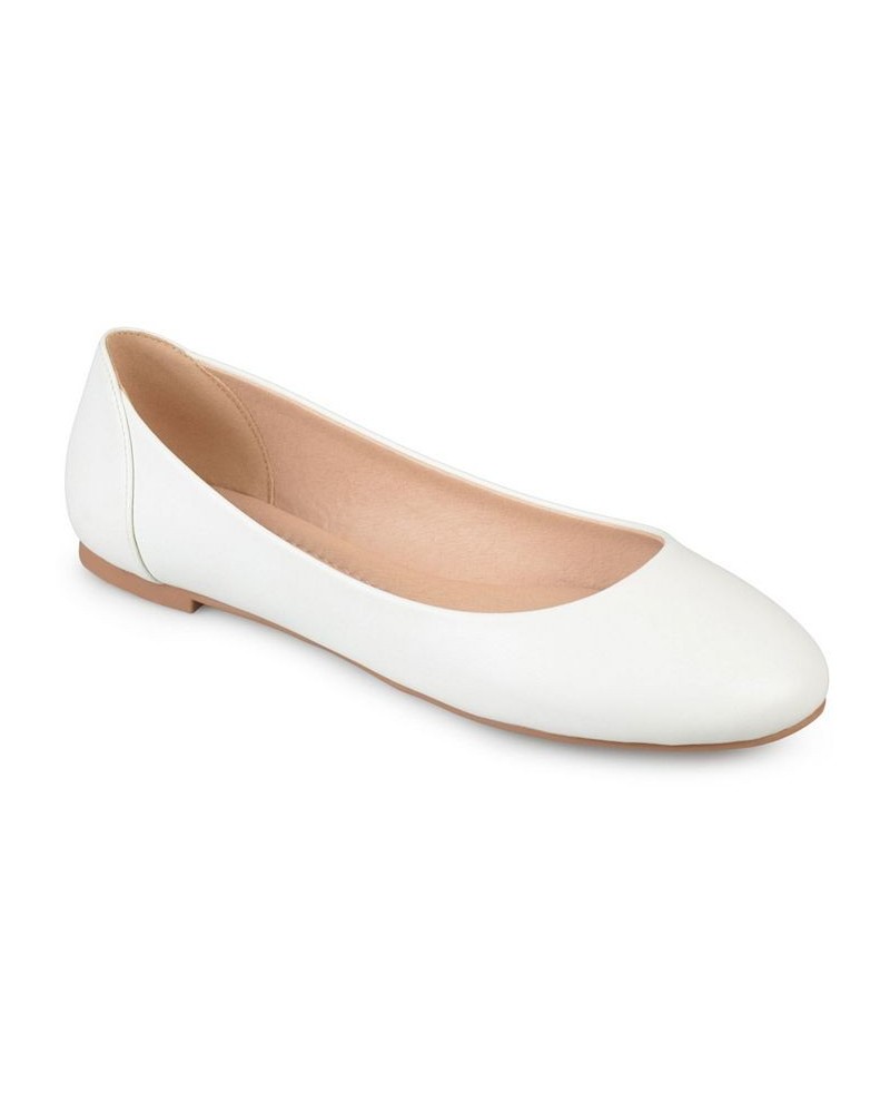 Women's Comfort Kavn Flats White $36.80 Shoes