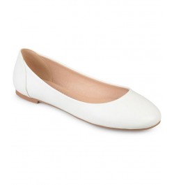 Women's Comfort Kavn Flats White $36.80 Shoes