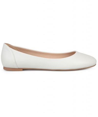 Women's Comfort Kavn Flats White $36.80 Shoes