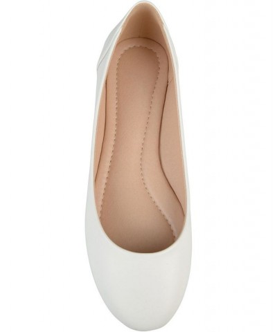 Women's Comfort Kavn Flats White $36.80 Shoes