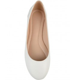 Women's Comfort Kavn Flats White $36.80 Shoes