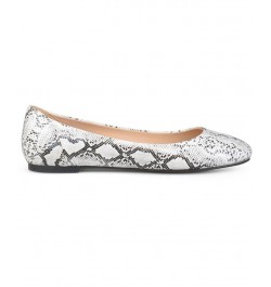 Women's Comfort Kavn Flats White $36.80 Shoes