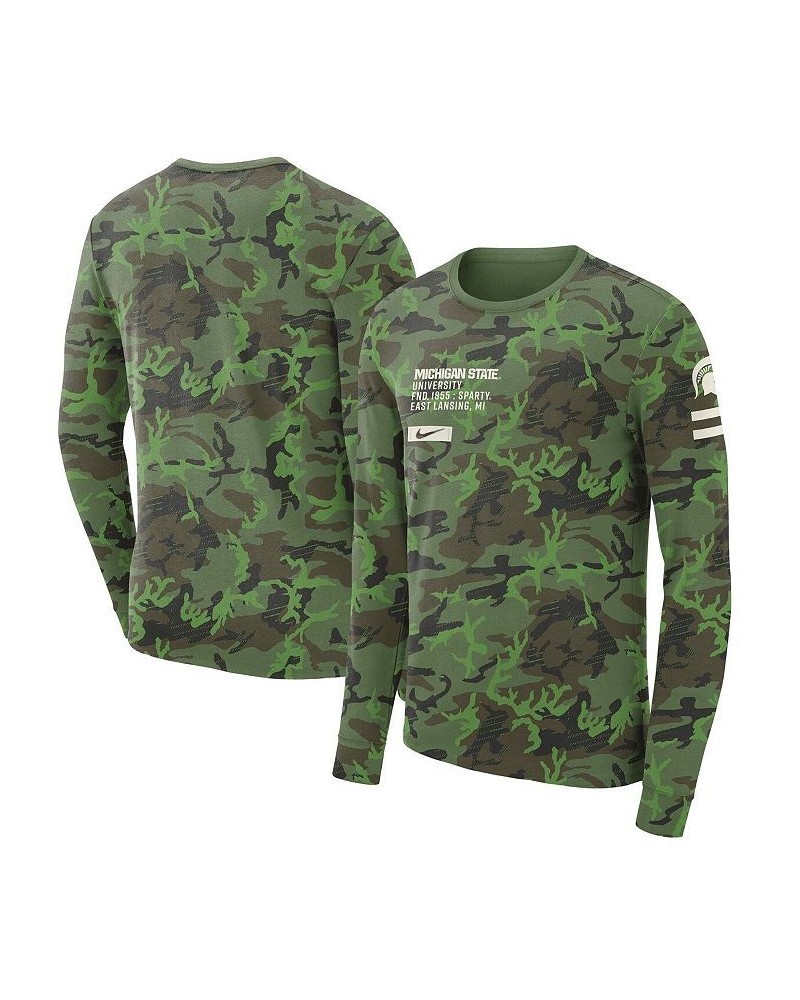 Men's Camo Michigan State Spartans Military-Inspired Long Sleeve T-shirt $25.48 T-Shirts