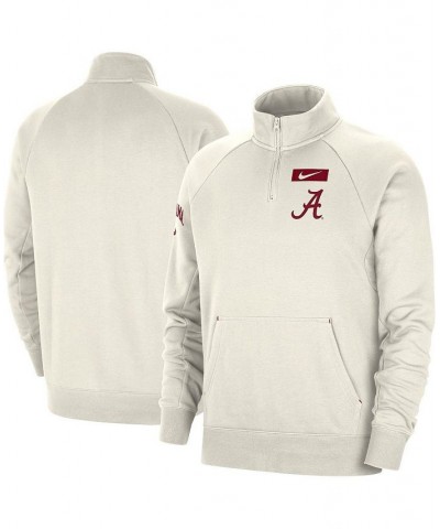 Men's Cream Alabama Crimson Tide Raglan Quarter-Zip Jacket $34.40 Jackets