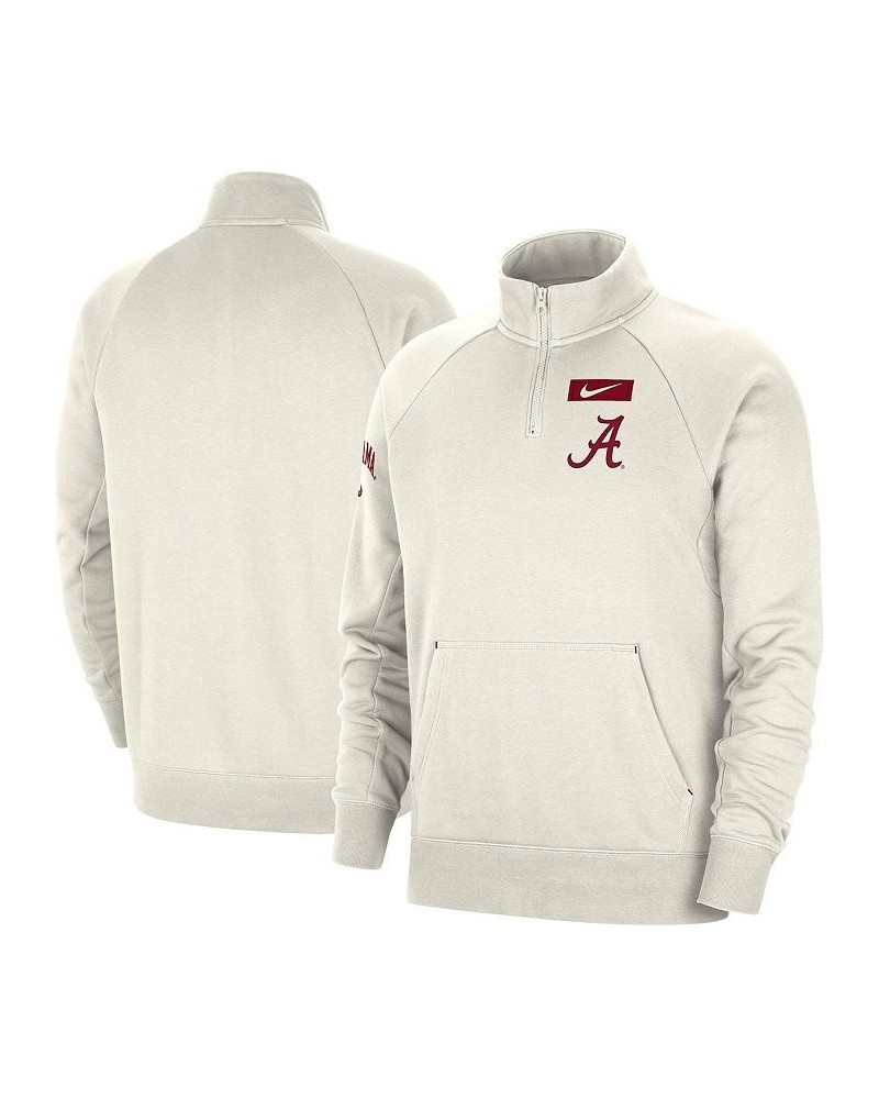 Men's Cream Alabama Crimson Tide Raglan Quarter-Zip Jacket $34.40 Jackets