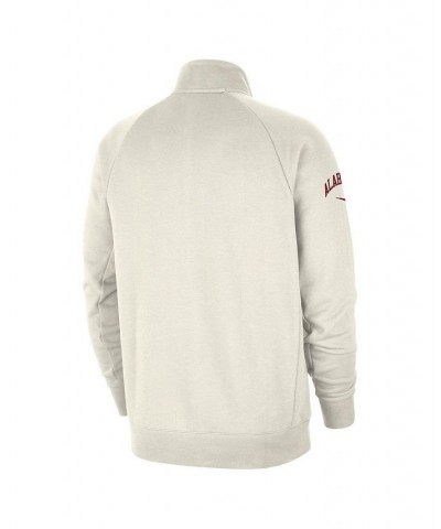 Men's Cream Alabama Crimson Tide Raglan Quarter-Zip Jacket $34.40 Jackets