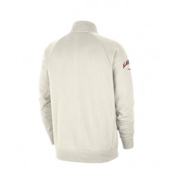 Men's Cream Alabama Crimson Tide Raglan Quarter-Zip Jacket $34.40 Jackets