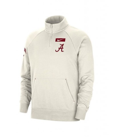 Men's Cream Alabama Crimson Tide Raglan Quarter-Zip Jacket $34.40 Jackets