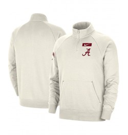 Men's Cream Alabama Crimson Tide Raglan Quarter-Zip Jacket $34.40 Jackets