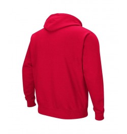 Men's Red Bradley Braves Arch & Logo Pullover Hoodie $31.79 Sweatshirt