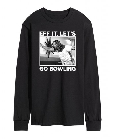 Men's The Big Lebowski Go Bowling Long Sleeve T-shirt Black $18.90 T-Shirts