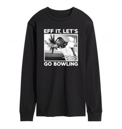 Men's The Big Lebowski Go Bowling Long Sleeve T-shirt Black $18.90 T-Shirts