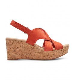 Women's Rose Erin Woven-Strap Wedge Sandals Red $42.51 Shoes