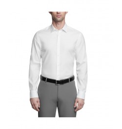 Men's Refined Slim Fit Stretch Dress Shirt White $26.55 Dress Shirts