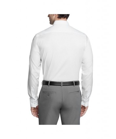 Men's Refined Slim Fit Stretch Dress Shirt White $26.55 Dress Shirts