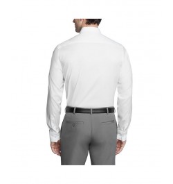 Men's Refined Slim Fit Stretch Dress Shirt White $26.55 Dress Shirts