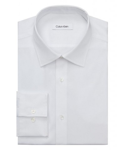 Men's Refined Slim Fit Stretch Dress Shirt White $26.55 Dress Shirts