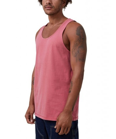 Men's Vacation Sleeveless Tank Top Pink $15.05 T-Shirts