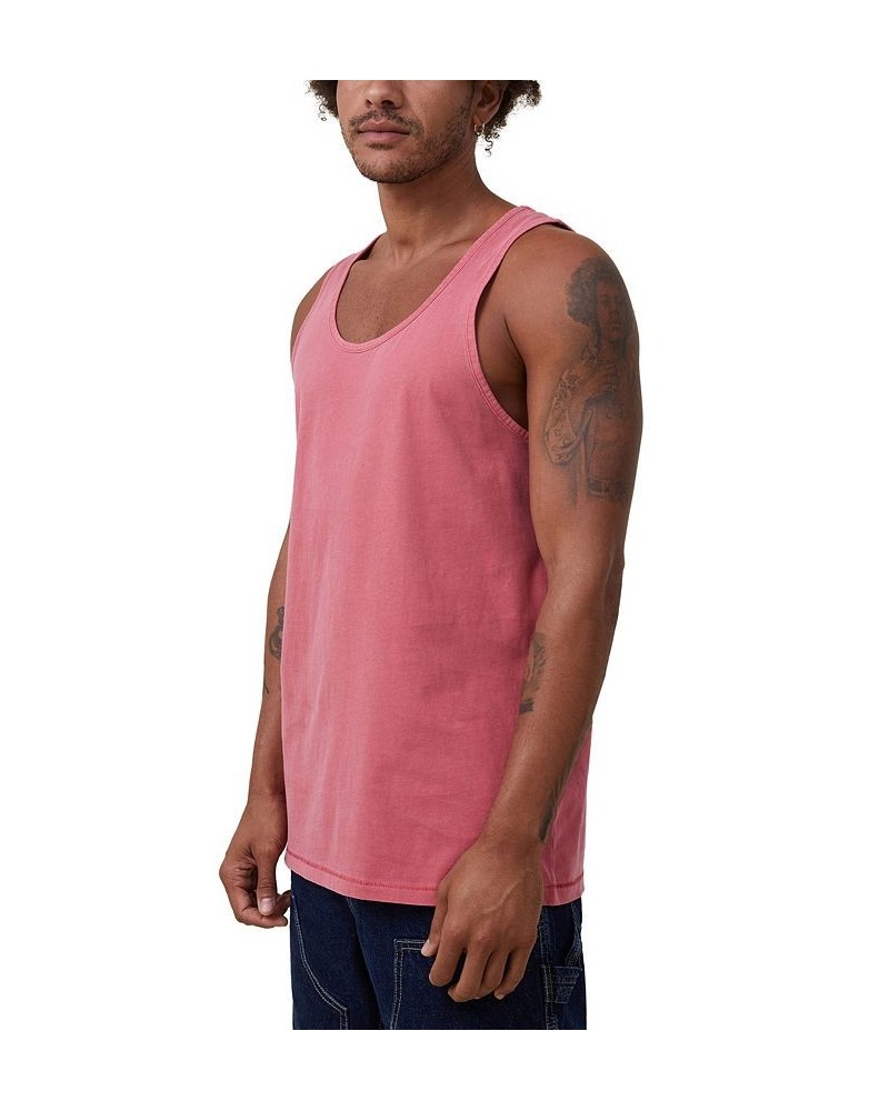 Men's Vacation Sleeveless Tank Top Pink $15.05 T-Shirts