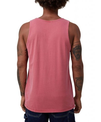 Men's Vacation Sleeveless Tank Top Pink $15.05 T-Shirts