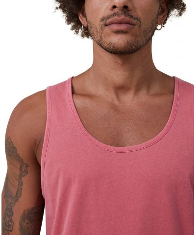 Men's Vacation Sleeveless Tank Top Pink $15.05 T-Shirts