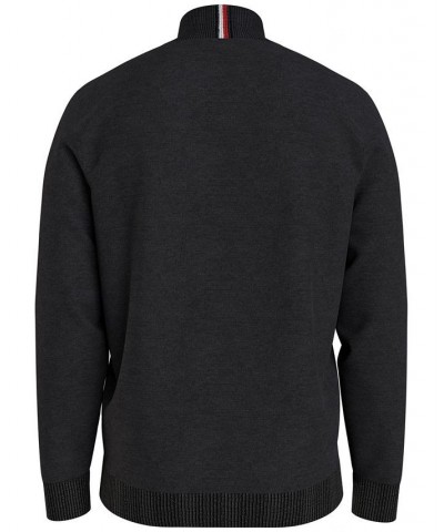 Men's Colorblocked Stripe Full-Zip Sweater Black $20.58 Sweaters