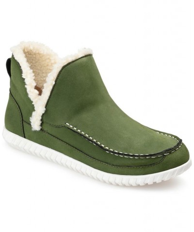 Women's Capreece Slipper Booties Green $53.90 Shoes