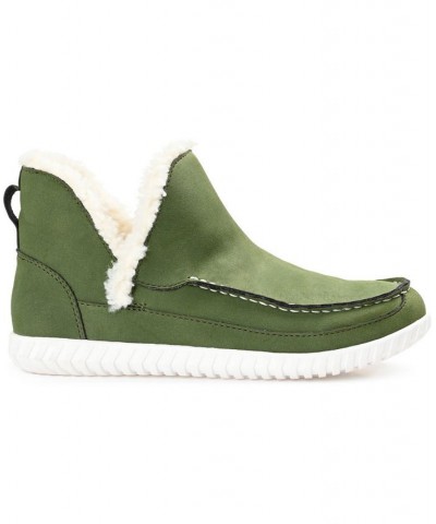 Women's Capreece Slipper Booties Green $53.90 Shoes