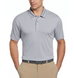 Men's Chambray Geo Jacquard Short-Sleeve Performance Polo Shirt Tradwinds $17.11 Polo Shirts