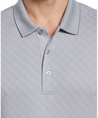 Men's Chambray Geo Jacquard Short-Sleeve Performance Polo Shirt Tradwinds $17.11 Polo Shirts