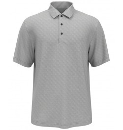 Men's Chambray Geo Jacquard Short-Sleeve Performance Polo Shirt Tradwinds $17.11 Polo Shirts