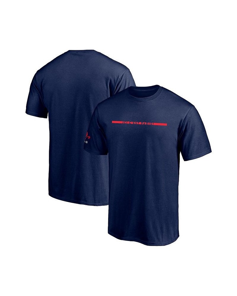 Men's Navy Paris Saint-Germain Redline T-shirt $21.65 T-Shirts